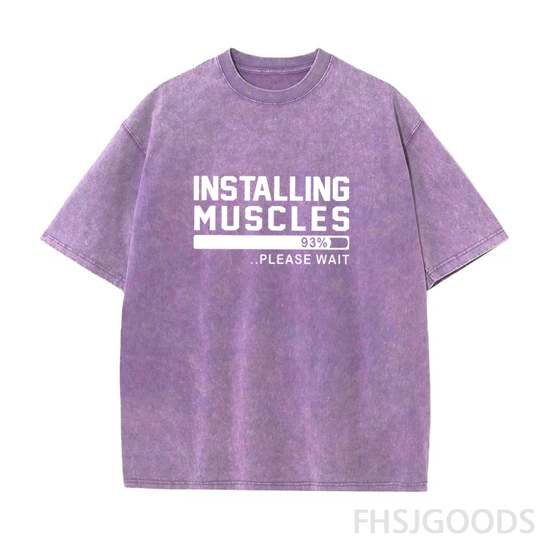 Installing Muscles Unisex Distressed T-Shirt