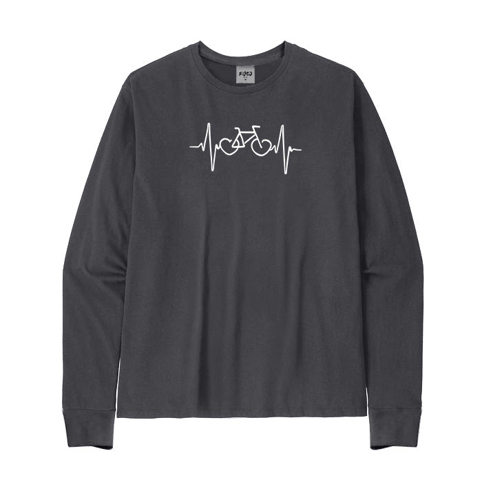 Bike EKG Cycling Long Sleeve T-Shirt