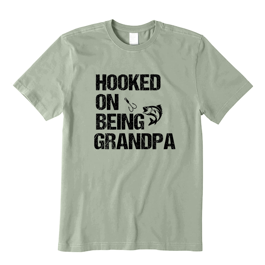 Hooked on Being Grandpa T-Shirt