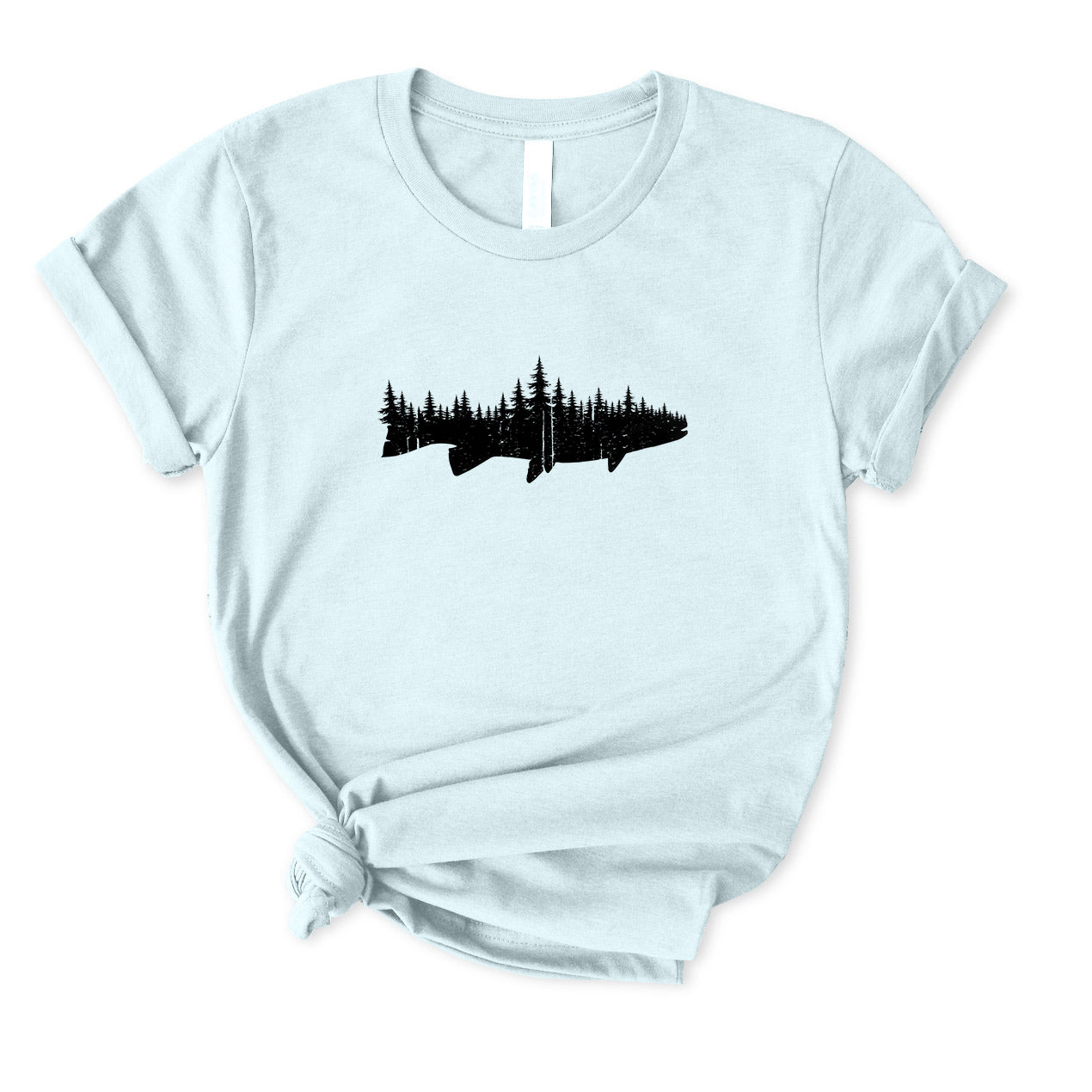 Fish Forest Landscape T-Shirt for women