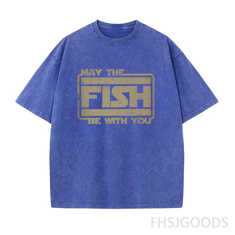 May The Fish Be with You Unisex Distressed T-Shirt