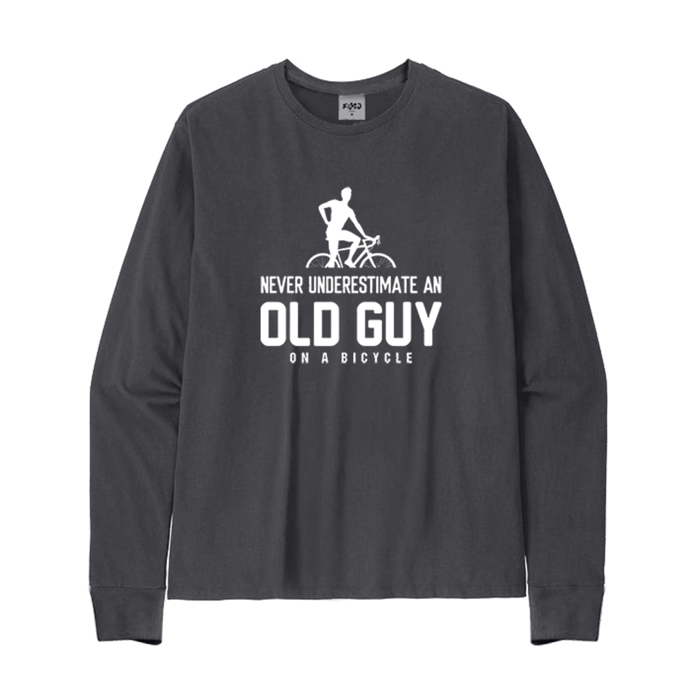 Old Guy on A Bicycle Long Sleeve T-Shirt