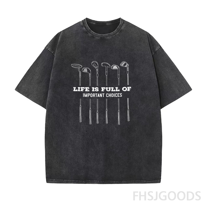 Life is Full Of Important Choices Golf Unisex Distressed T-Shirt