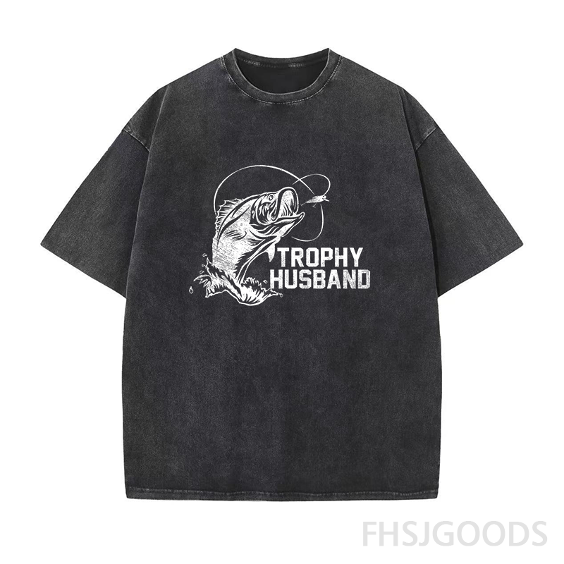 Trophy Husband Fishing Unisex Distressed T-Shirt