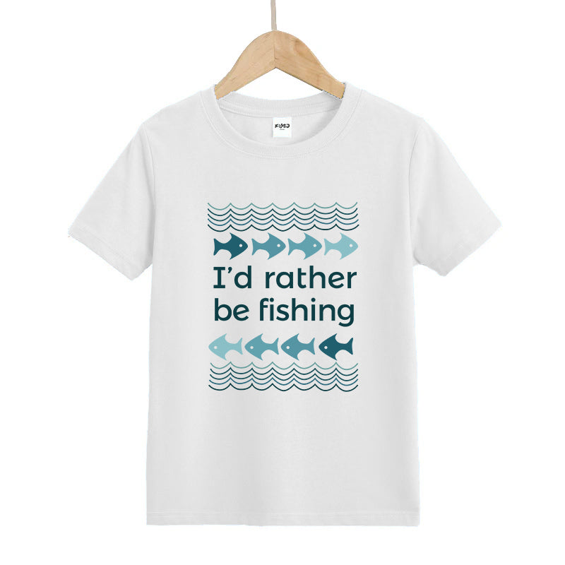 I'd Rather Be Fishing Kids T-Shirt