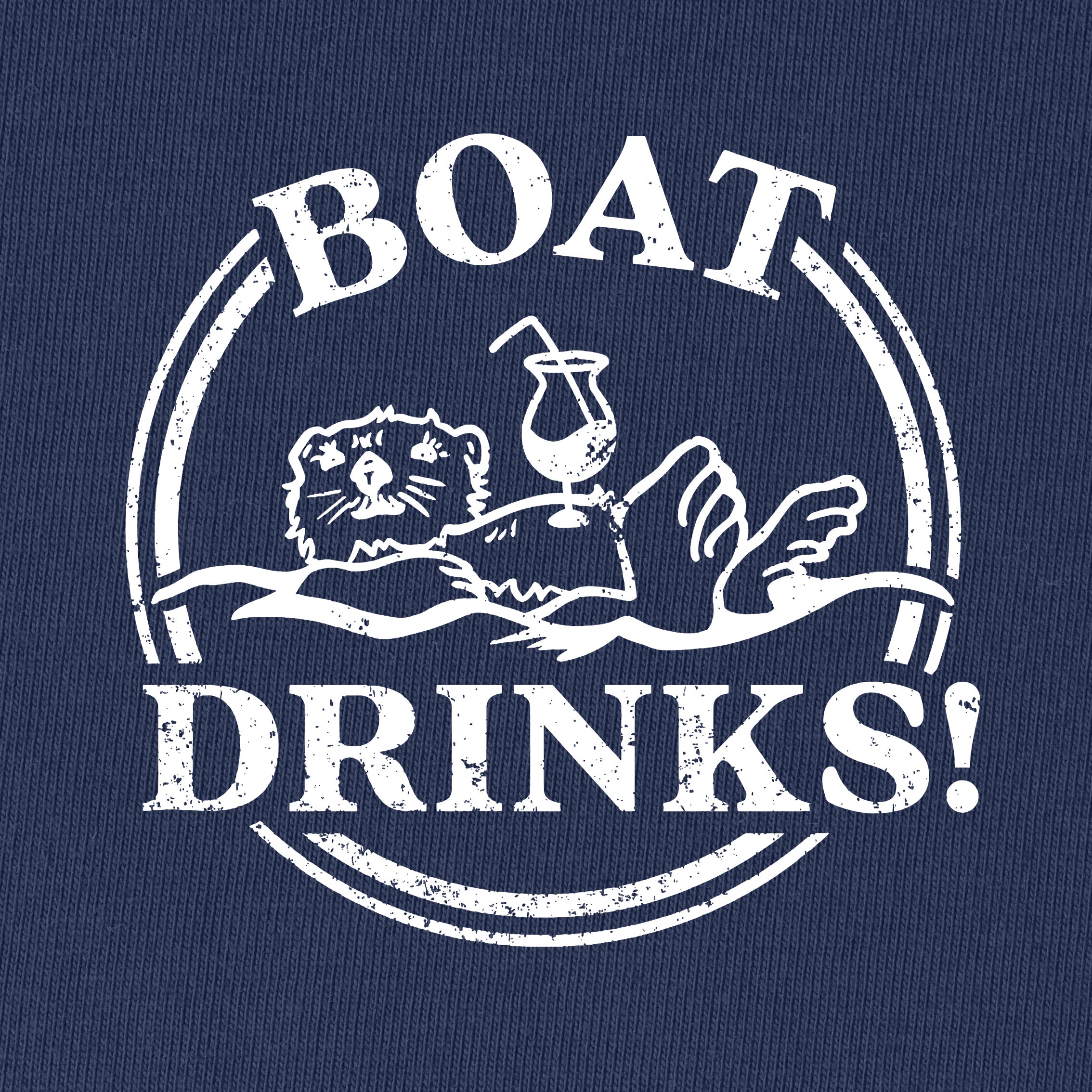 "Boat Drinks!" Cute & Funny Otter Drinking A Cocktail T-Shirt