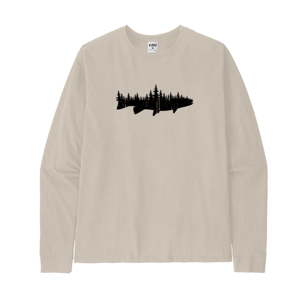 Fish Forest Landscape Long Sleeve T-Shirt