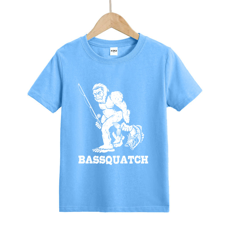 Bigfoot Fishing Kids T-Shirt