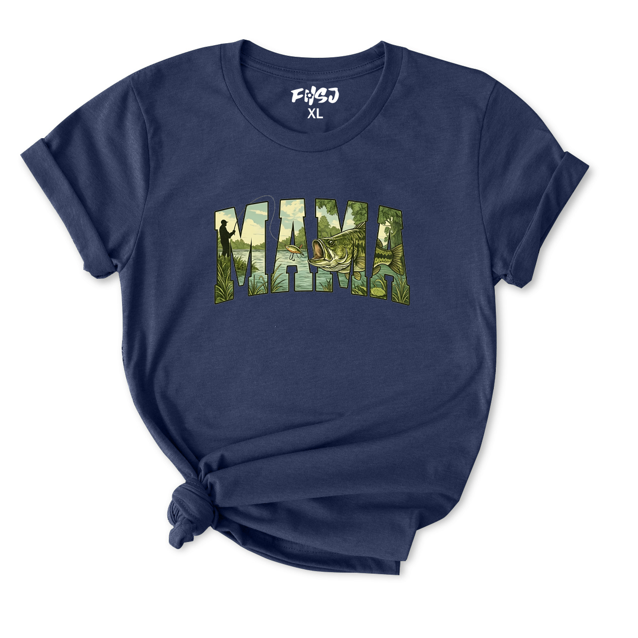 Bass Fishing Mama T-Shirt for Women