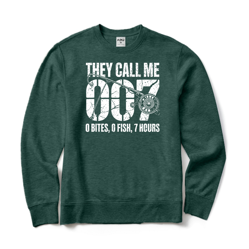 Funny Fishing 007 Crewneck Sweatshirt