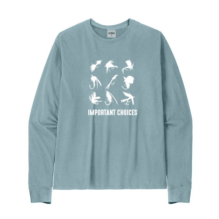 Important Choices Fly Fishing Flies Long Sleeve T-Shirt