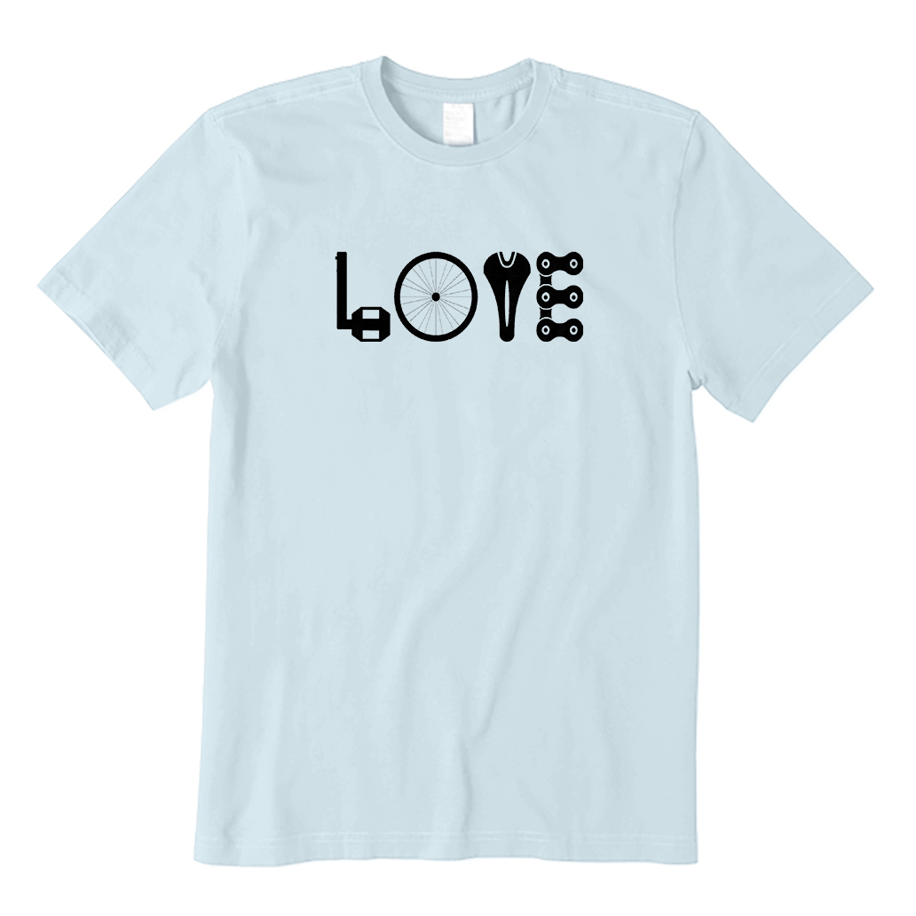 LOVE Spelled Out in Bike T-Shirt