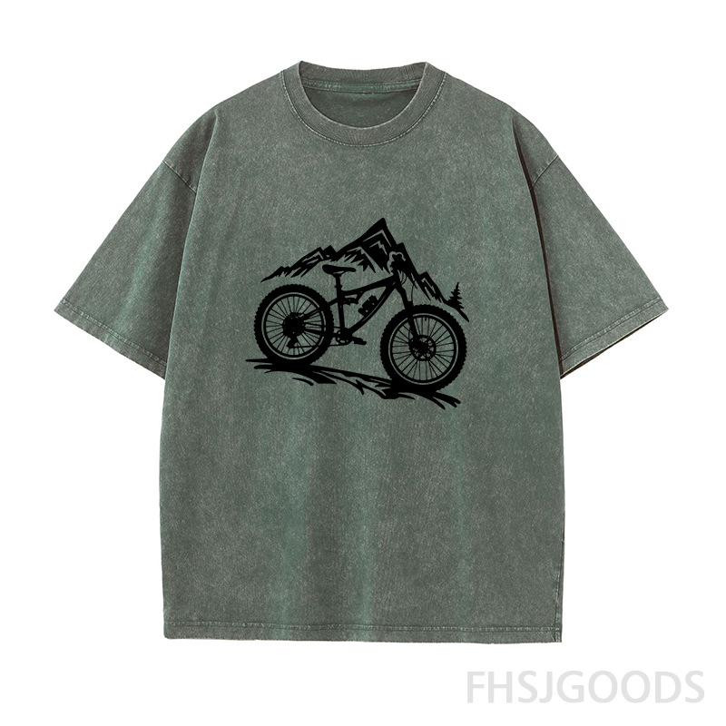 Mountain Bike Unisex Distressed T-Shirt