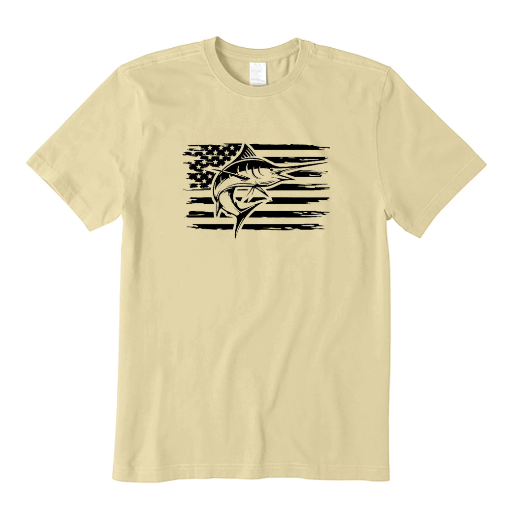Swordfish American Flag T-Shirt