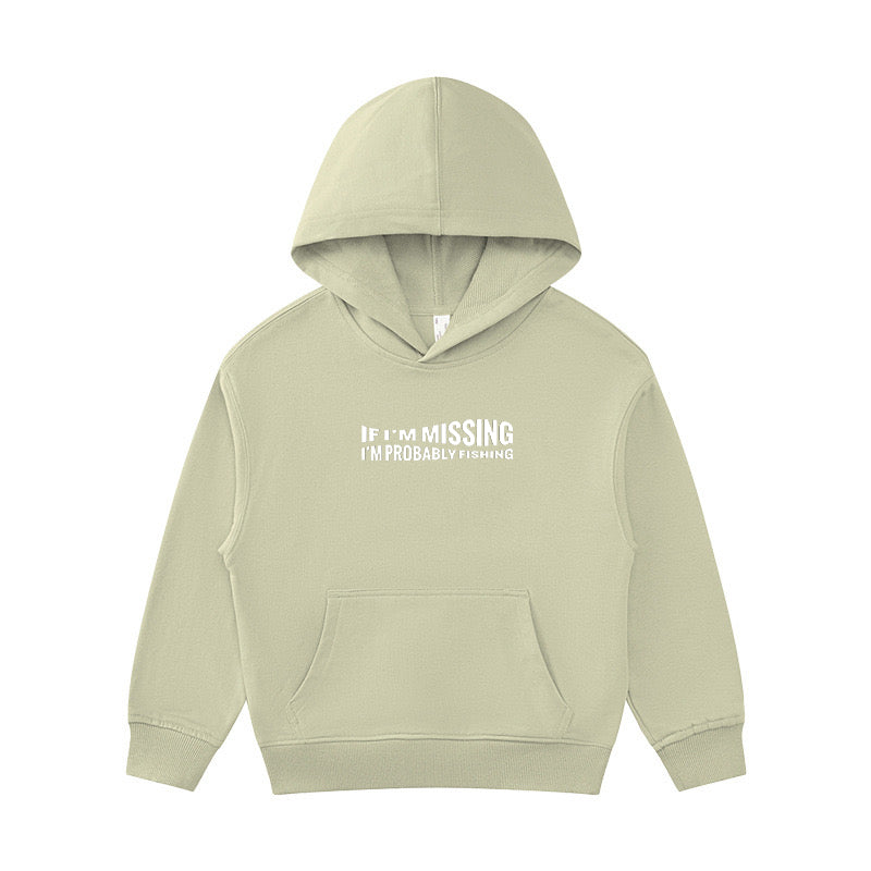 If I'm Missing I'm Probably Fishing Kid's Hoodie