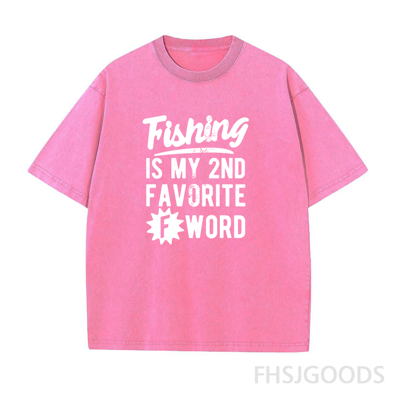 Fishing Is My 2nd Favorite F Word Unisex Distressed T-Shirt
