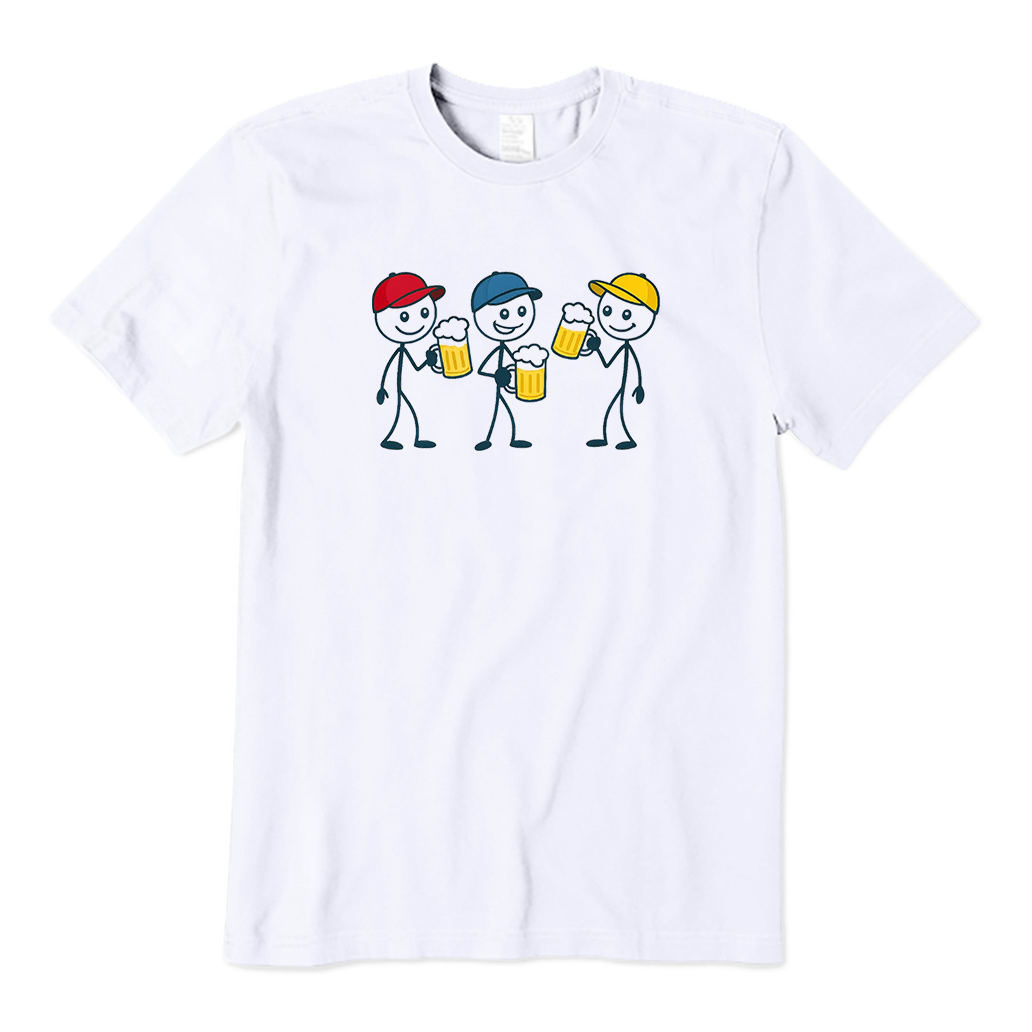 stick men drinking beer T-Shirt