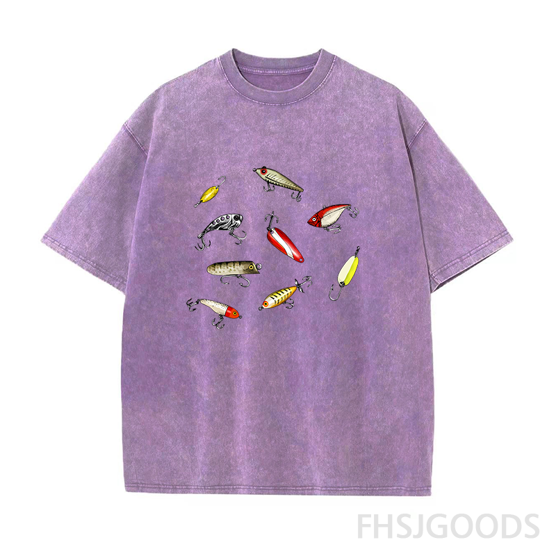Fishing Lures Unisex Distressed T-Shirt
