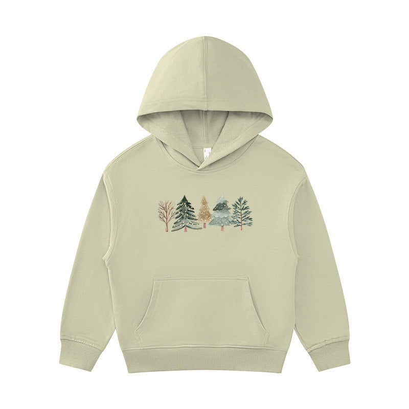 Merry and Bright Trees Kid's Hoodie