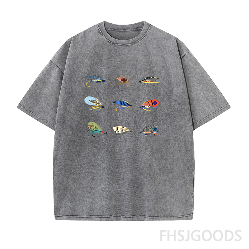 Trout Flies Unisex Distressed T-Shirt