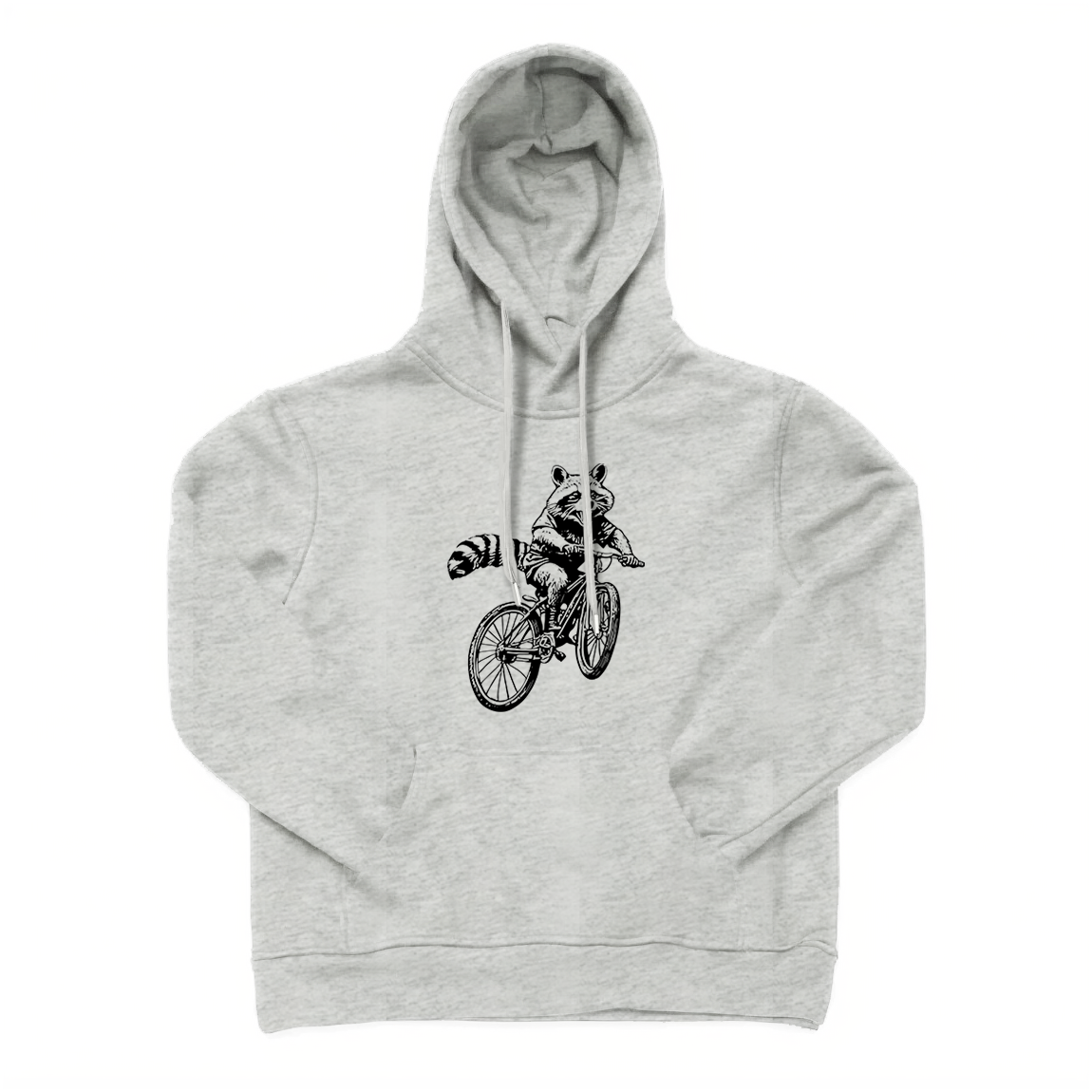 Mountain Biking Raccoon Hoodie