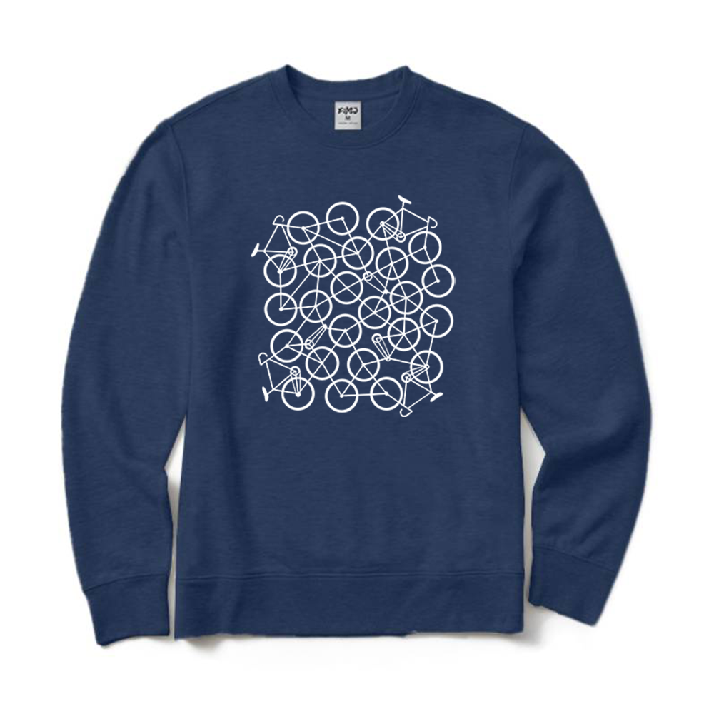 Minimalist Road Bike Graphic Crewneck Sweatshirt