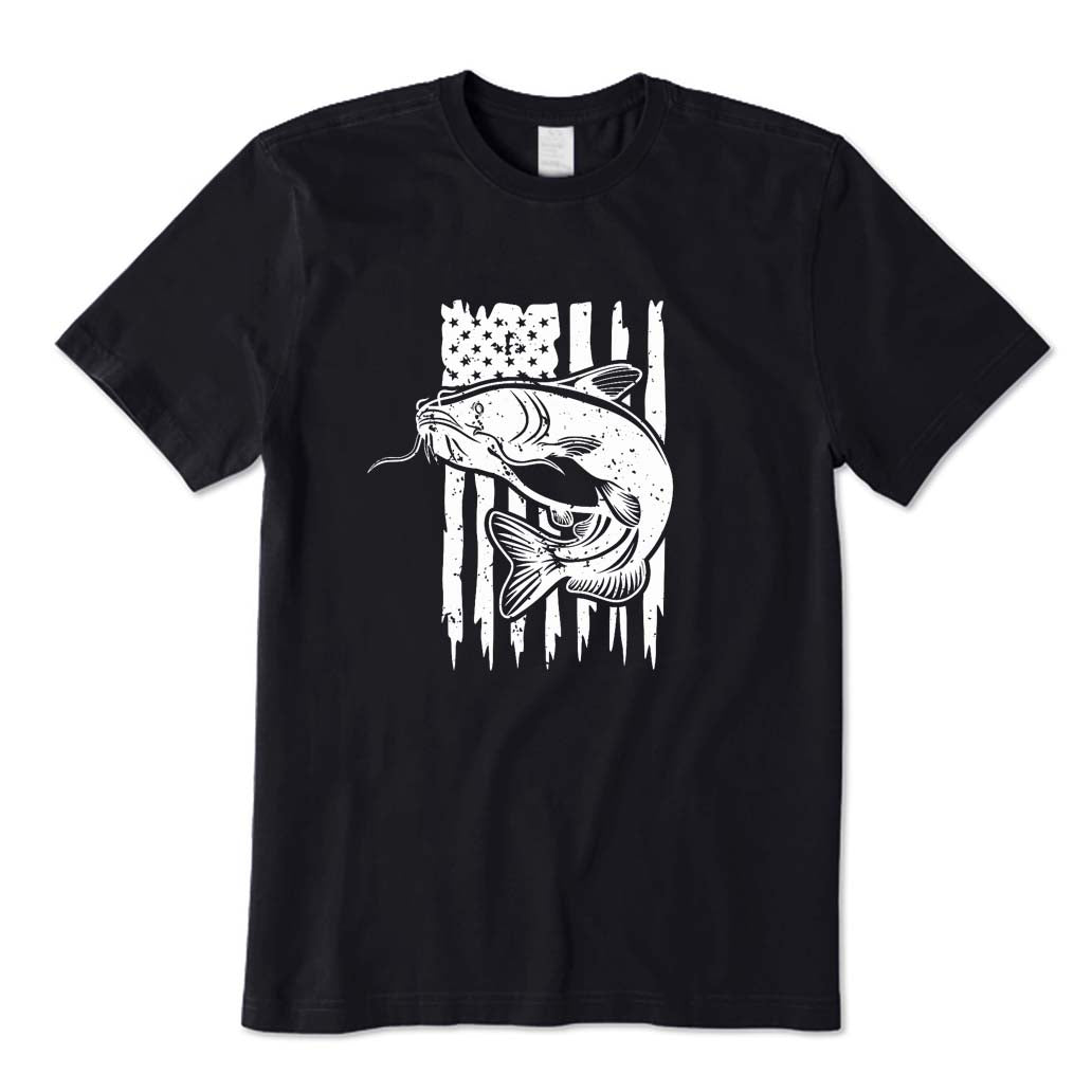 USA Flag Catfish T-Shirt