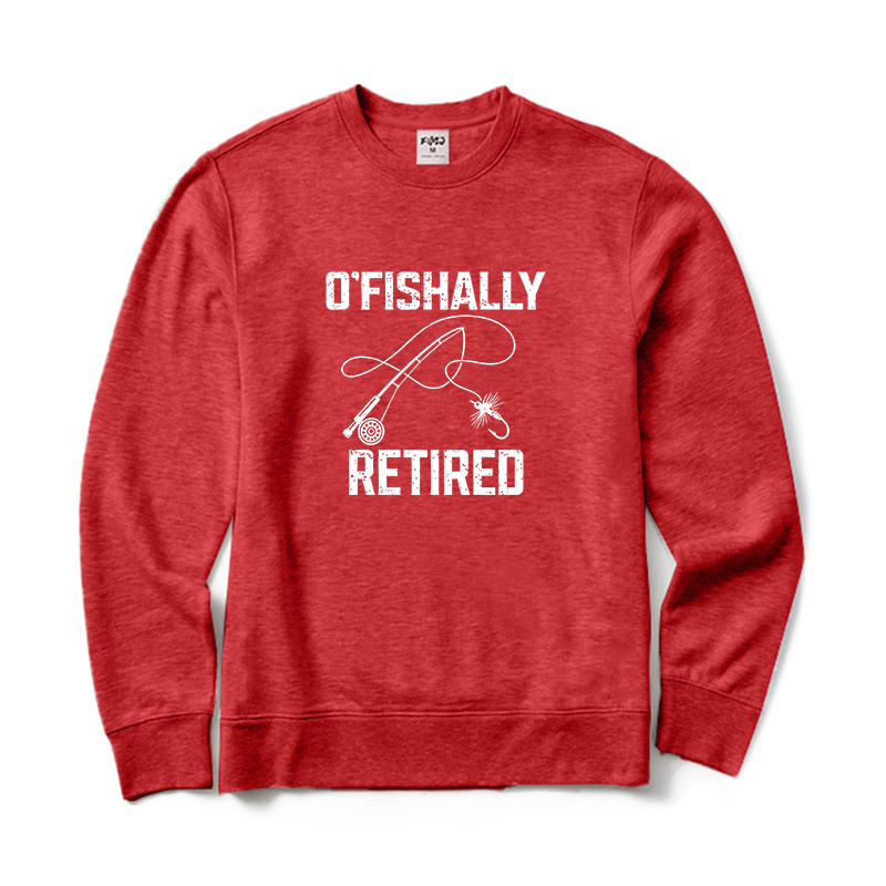 O‘fishally Retired Fly Fishing Crewneck Sweatshirt