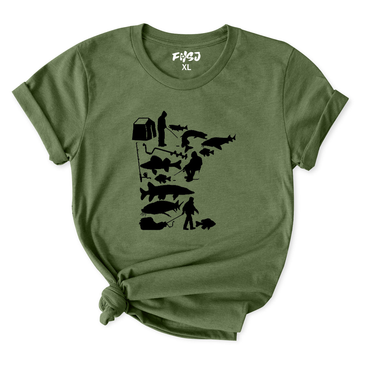 Minnesota Ice Fishing T-Shirt for women