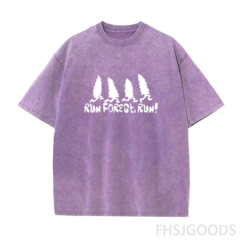 RUN FOREST RUN Unisex Distressed T-Shirt