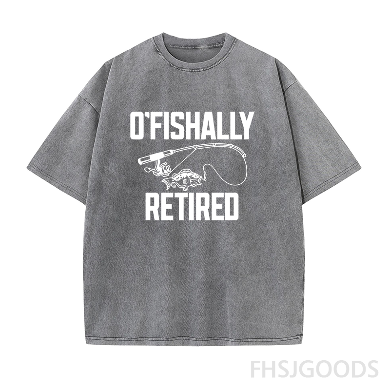 O'fishally Retired Unisex Distressed T-Shirt