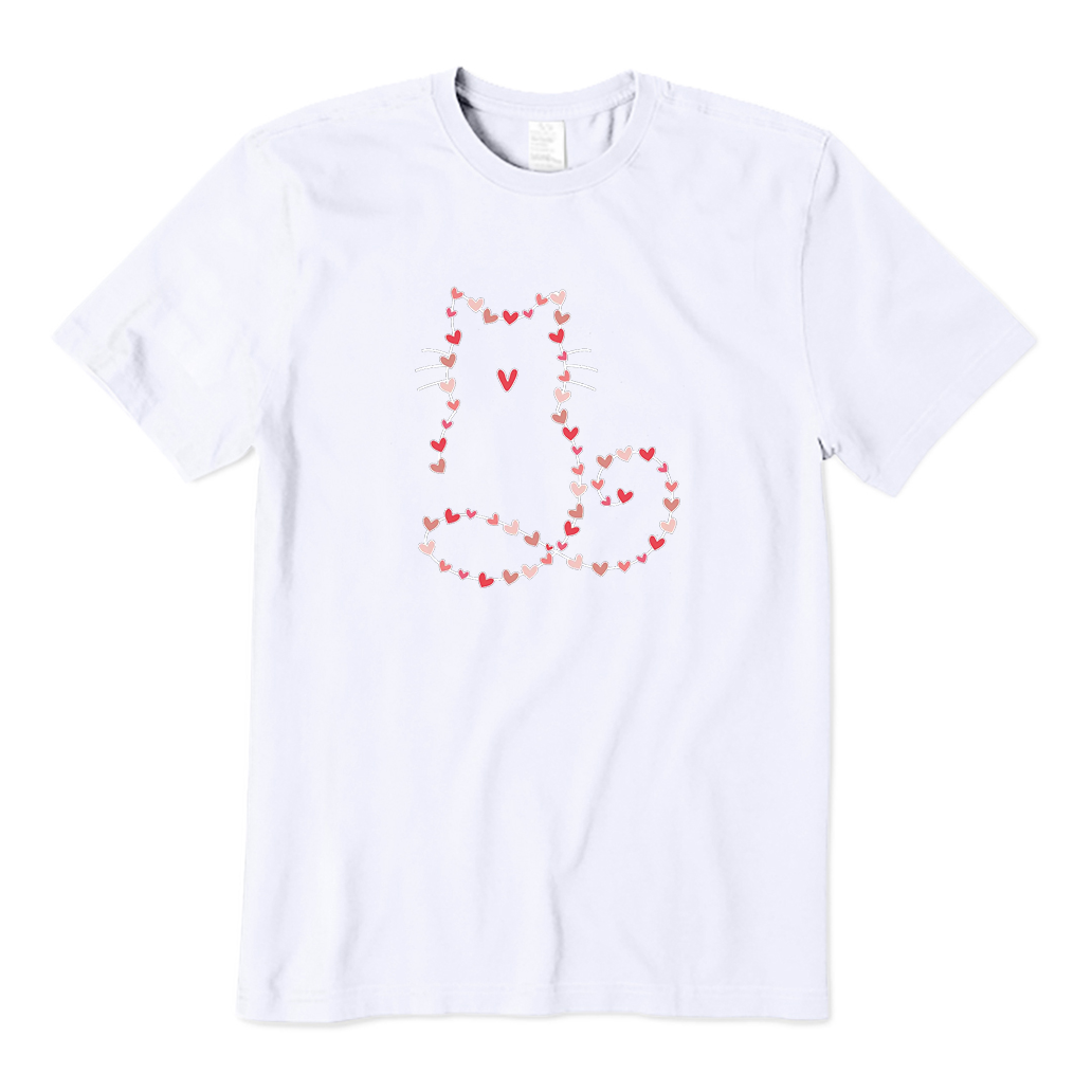 Cat Heart Valentine T-Shirt