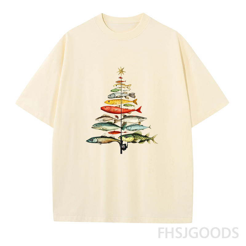 Fishing Christmas Tree Unisex T-Shirt