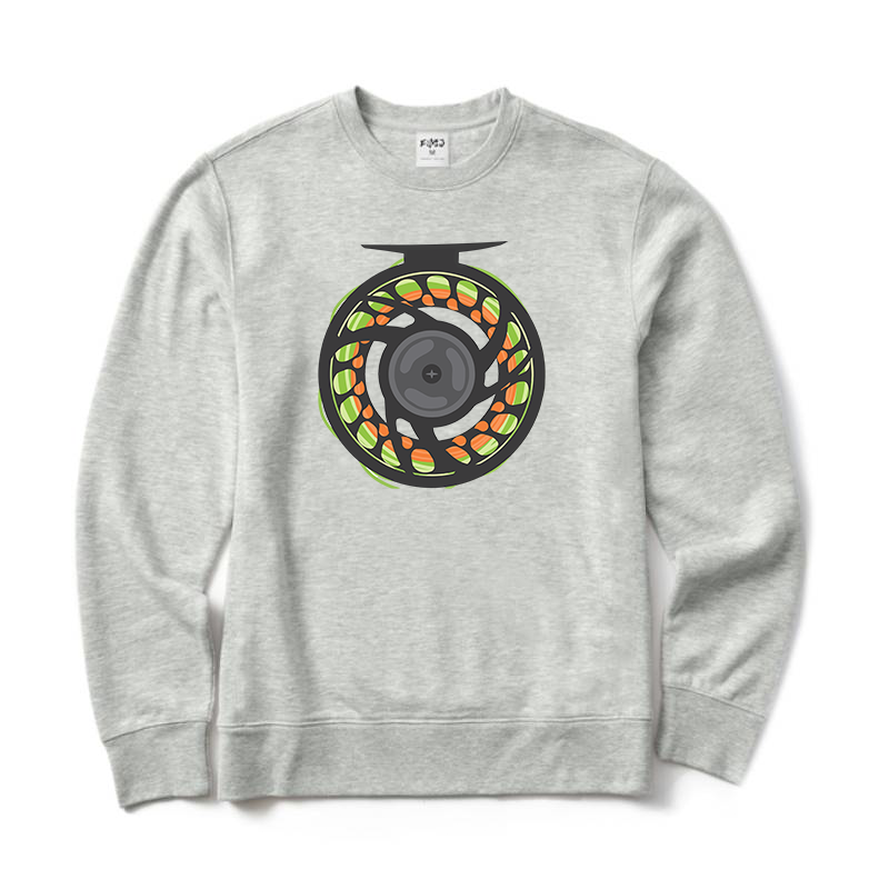 Fly Fishing Reel Crewneck Sweatshirt