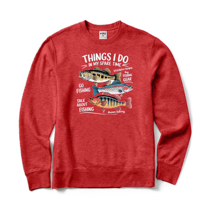 Fishing Things I Do In My Spare Time Crewneck Sweatshirt