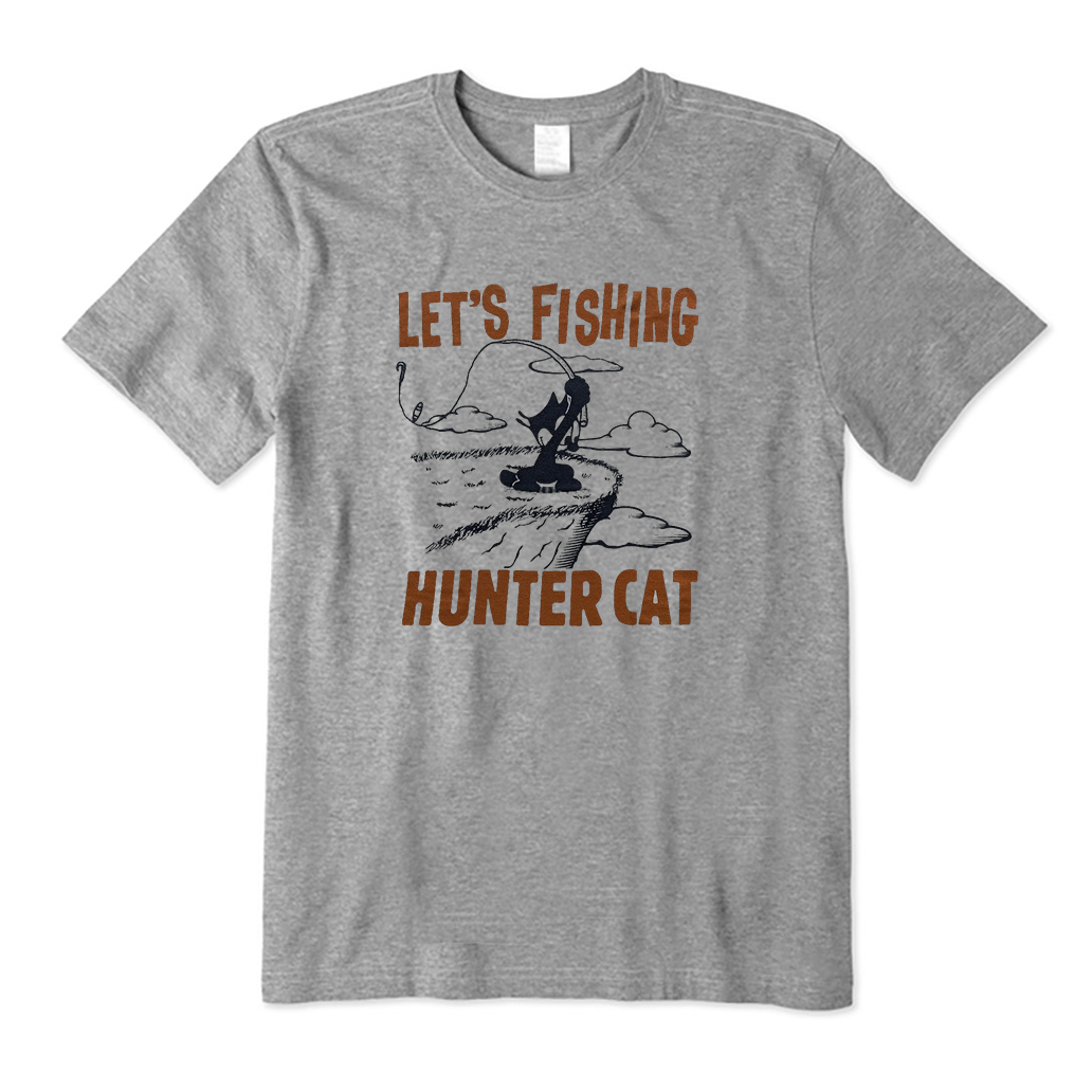 Let's Fishing Hunter Cat T-Shirt