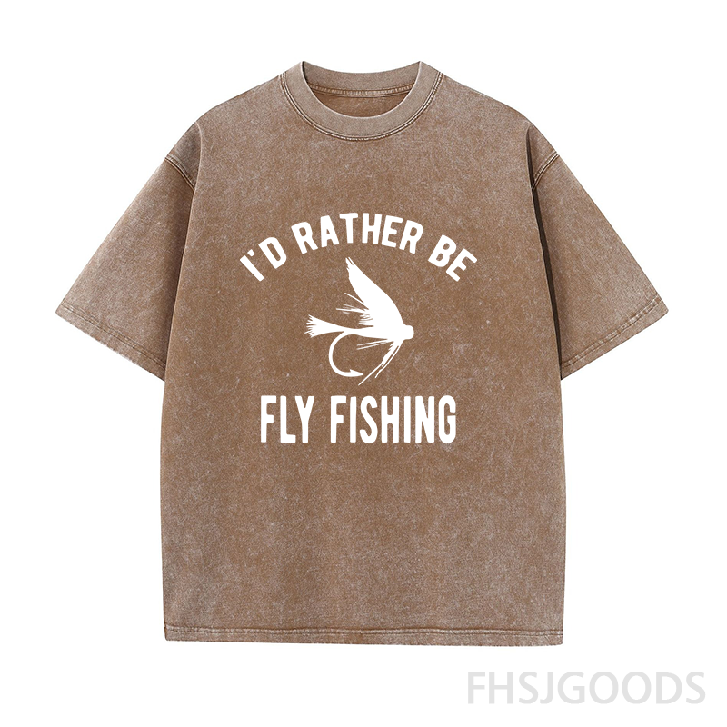 Fly Fishing Unisex Distressed T-Shirt