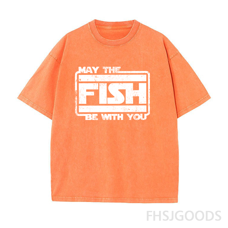 May The Fish Be with You Unisex Distressed T-Shirt