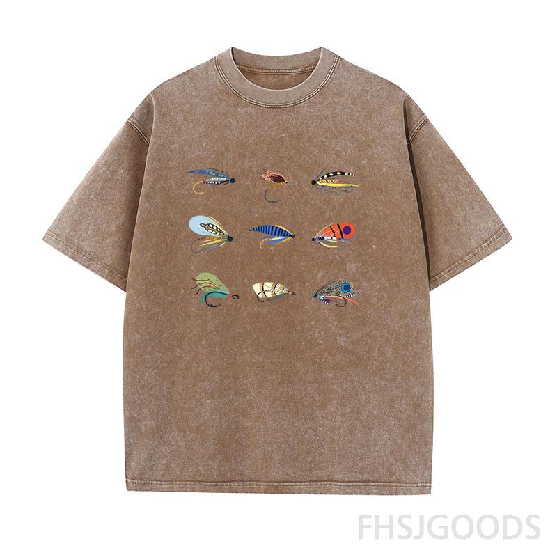 Trout Flies Unisex Distressed T-Shirt