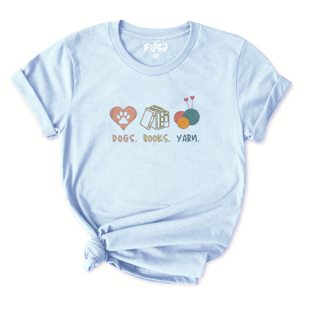 Dog Books Yarn T-Shirt for Women