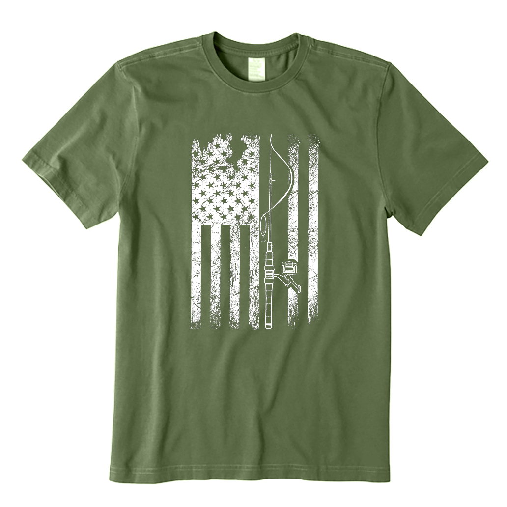 USA Fishing Flag T-Shirt
