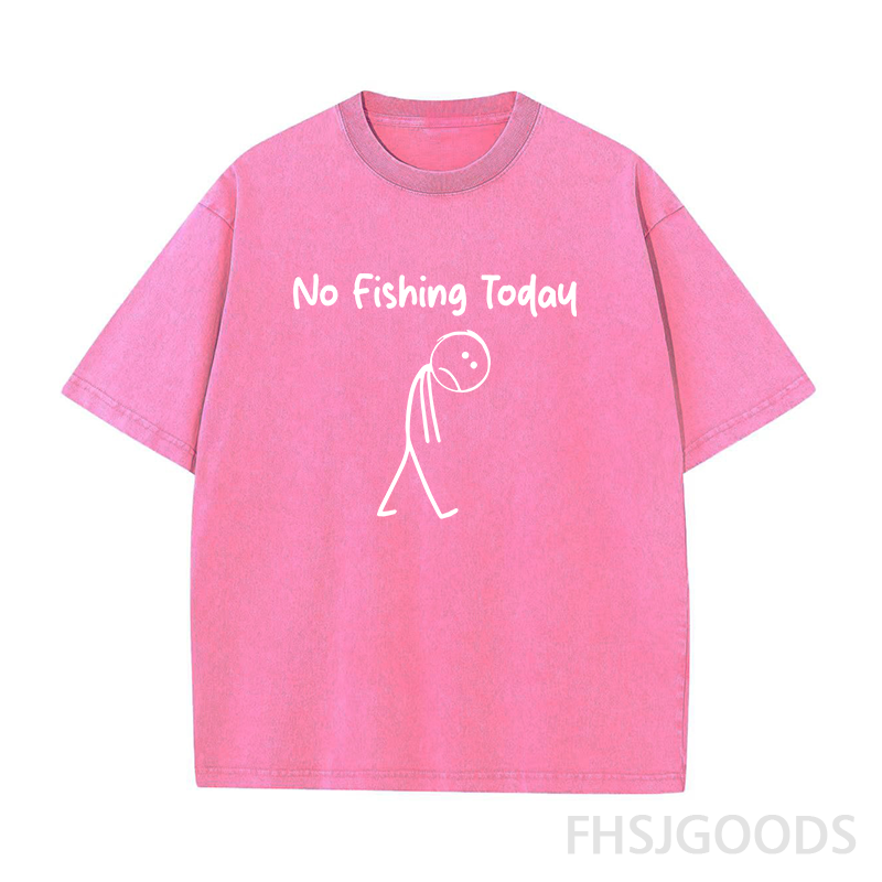 No Fishing Today Unisex Distressed T-Shirt