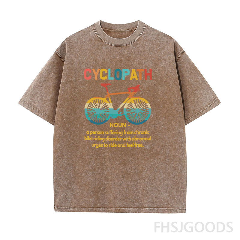 Funny Cycling Unisex Distressed T-Shirt