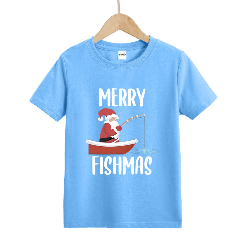 Merry Fishmas Kid's T-Shirts