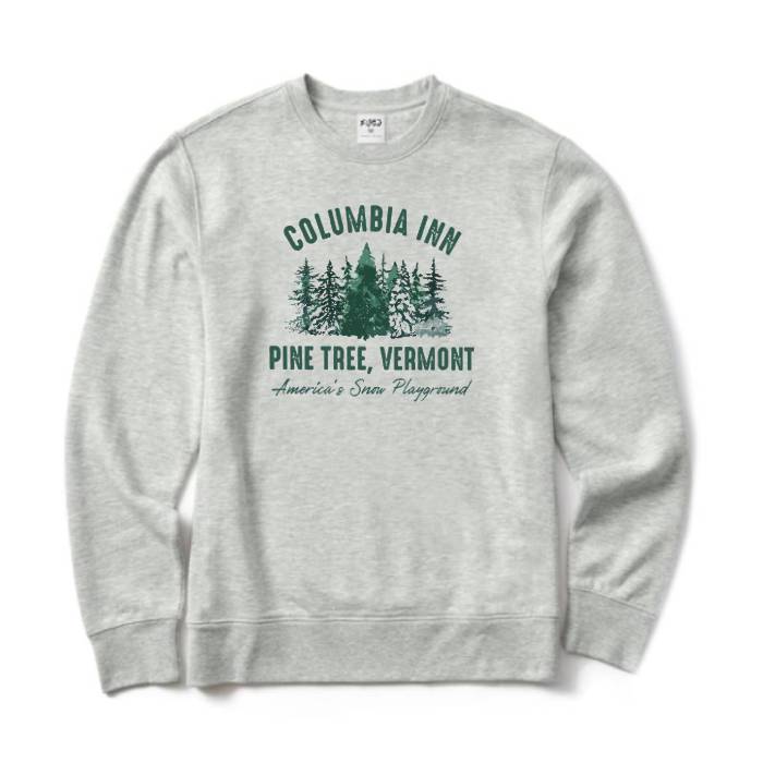 Christmas Columbia Inn Pine Tree Vermont Crewneck Sweatshirt