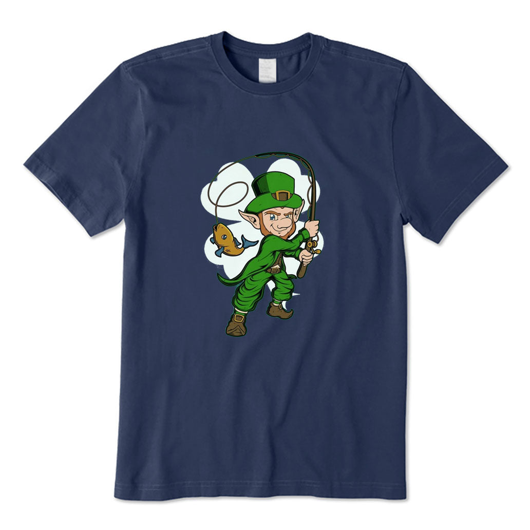 Fisherman Leprechaun St. Patrick's Day Fishing T-Shirt