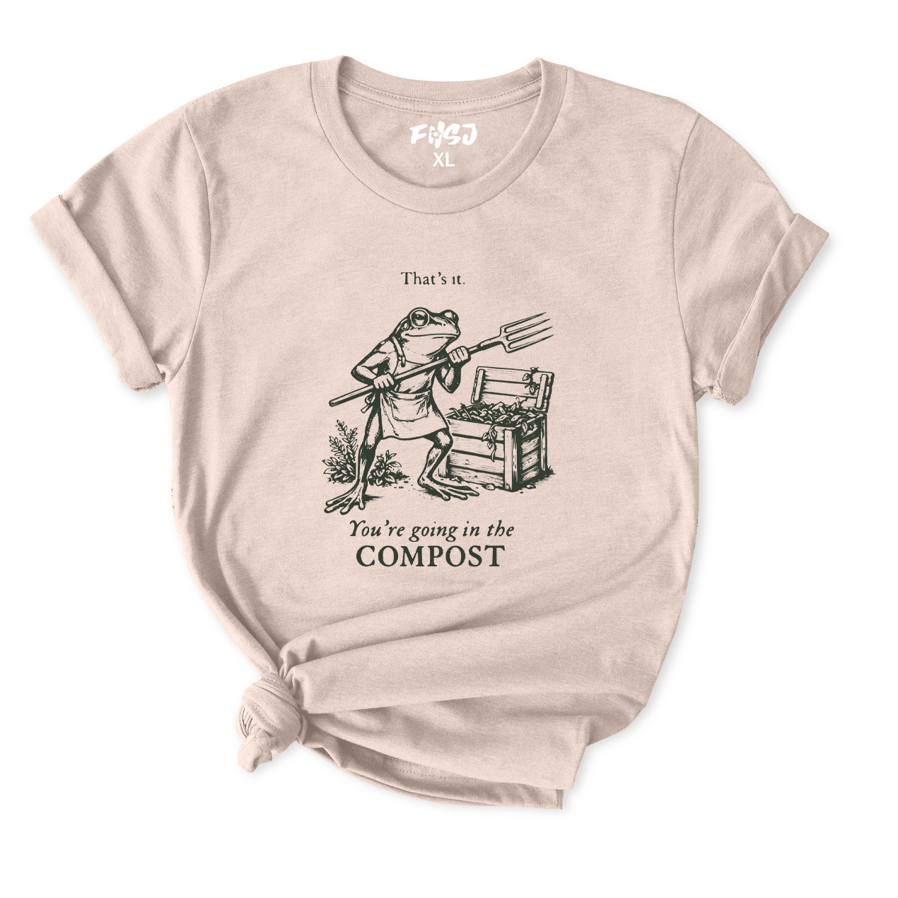 Funny Gardening Frog T-Shirt for Women