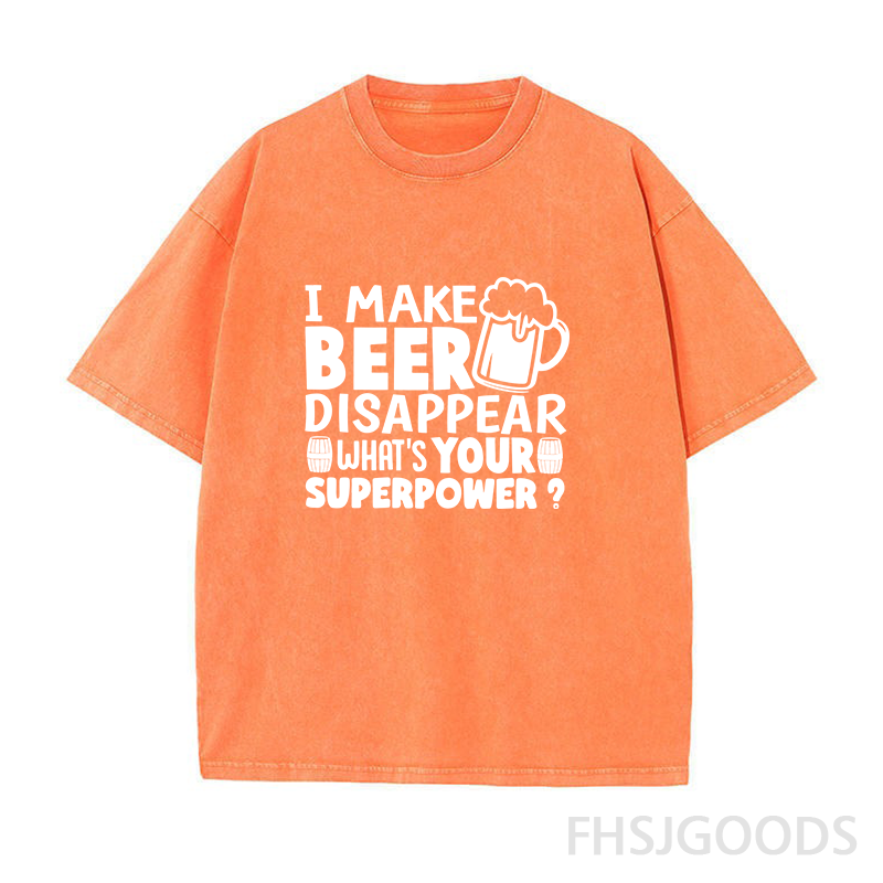 I Make Beer Disappear Unisex Distressed T-Shirt
