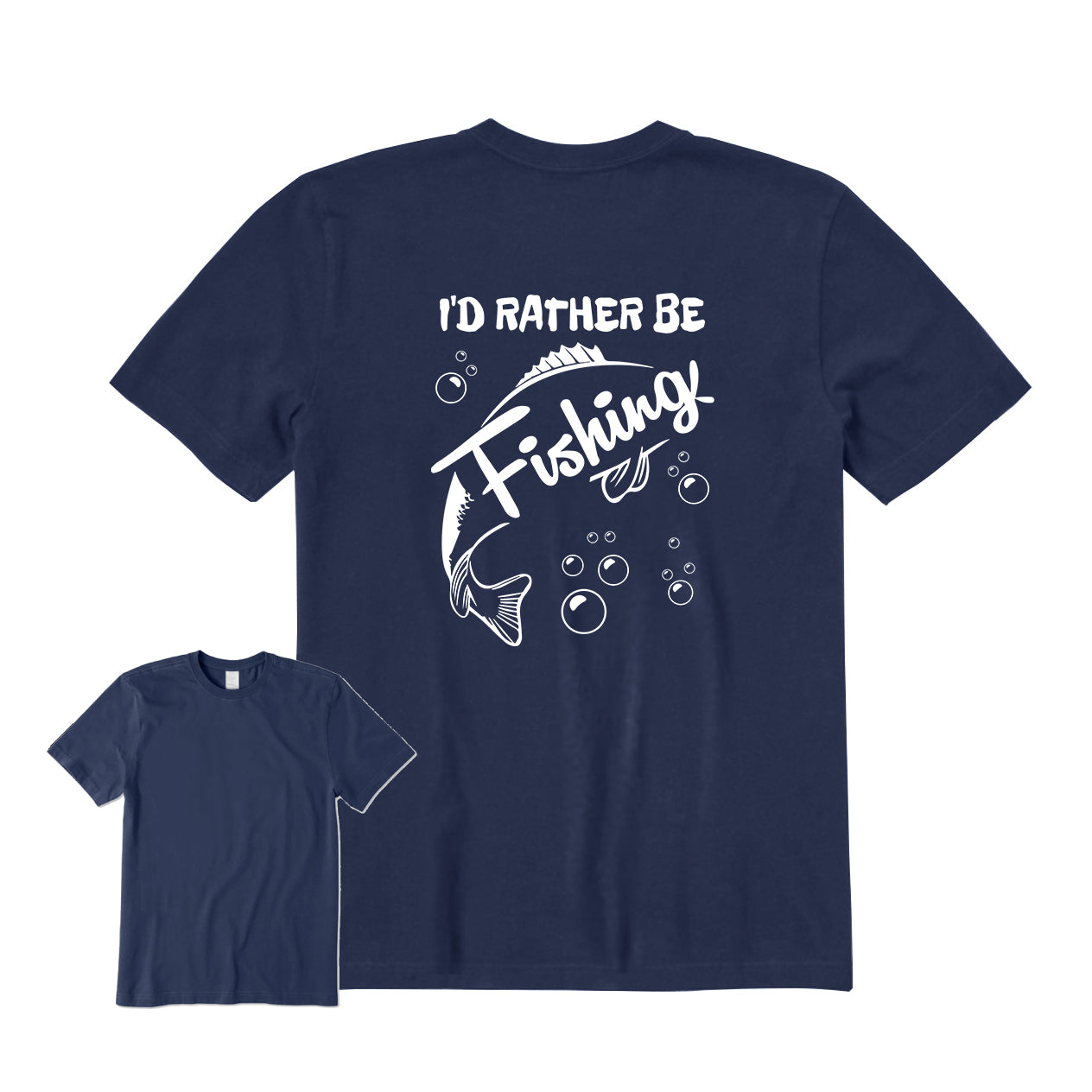 I'd Rather Be Fishing Back Graphic T-Shirt