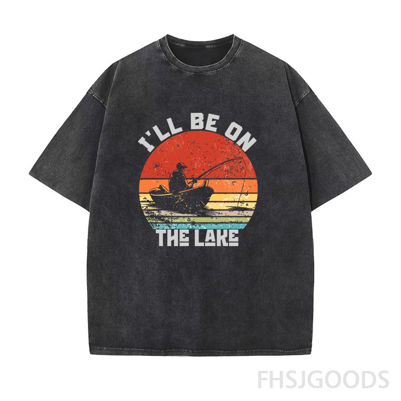 Funny Fishing Unisex Distressed T-Shirt